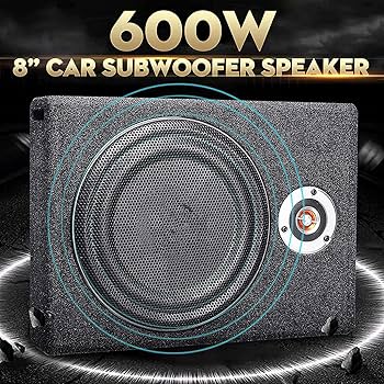 Amazon.co.jp: 8インチ600Wシート下カーサブウーファー